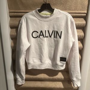 Calvin Klein Performance White Tee with Yellow Trim
